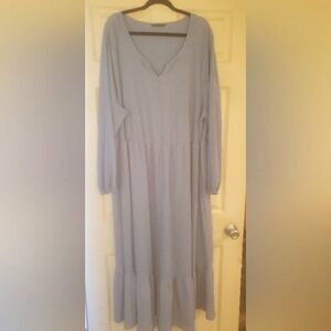Elegant Dusty Blue Maxi Dress